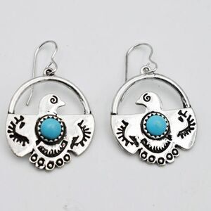 Silver and Turquoise Earrings M422
